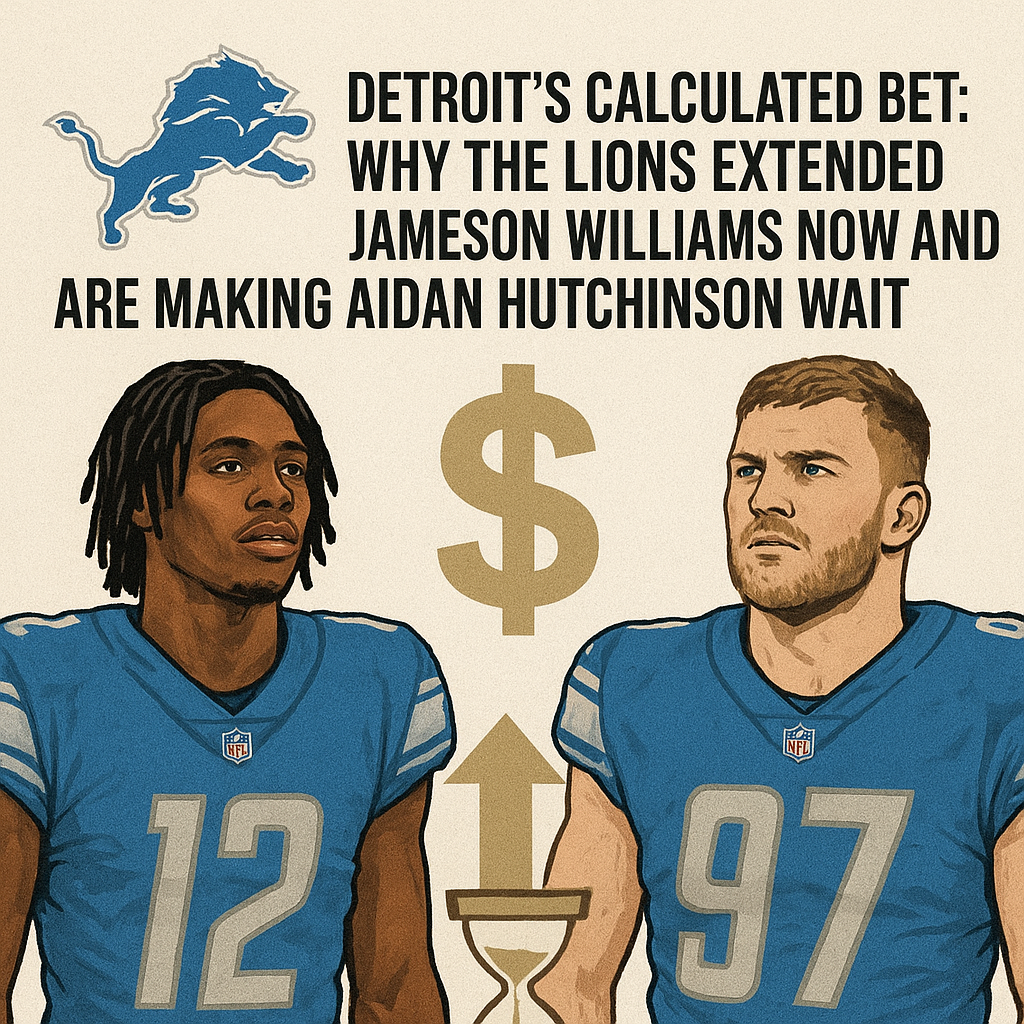 Detroit’s Calculated Bet Why the Lions Extended Jameson Williams Now and Are Making Aidan Hutchinson Wait